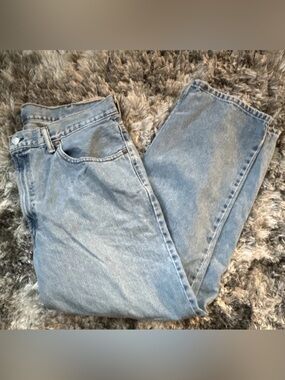 Levi's 500 Series Mens Blue Light Wash Straight Leg Relaxed Fit Jeans